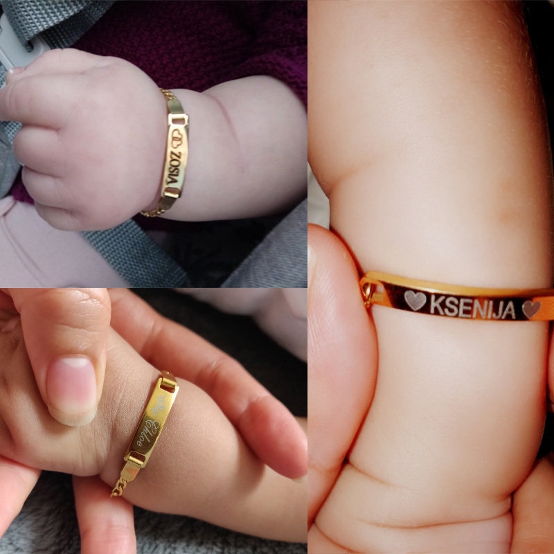 Coordinates Bracelet - Vnox dostosuj bransoletki z imieniem dziecka