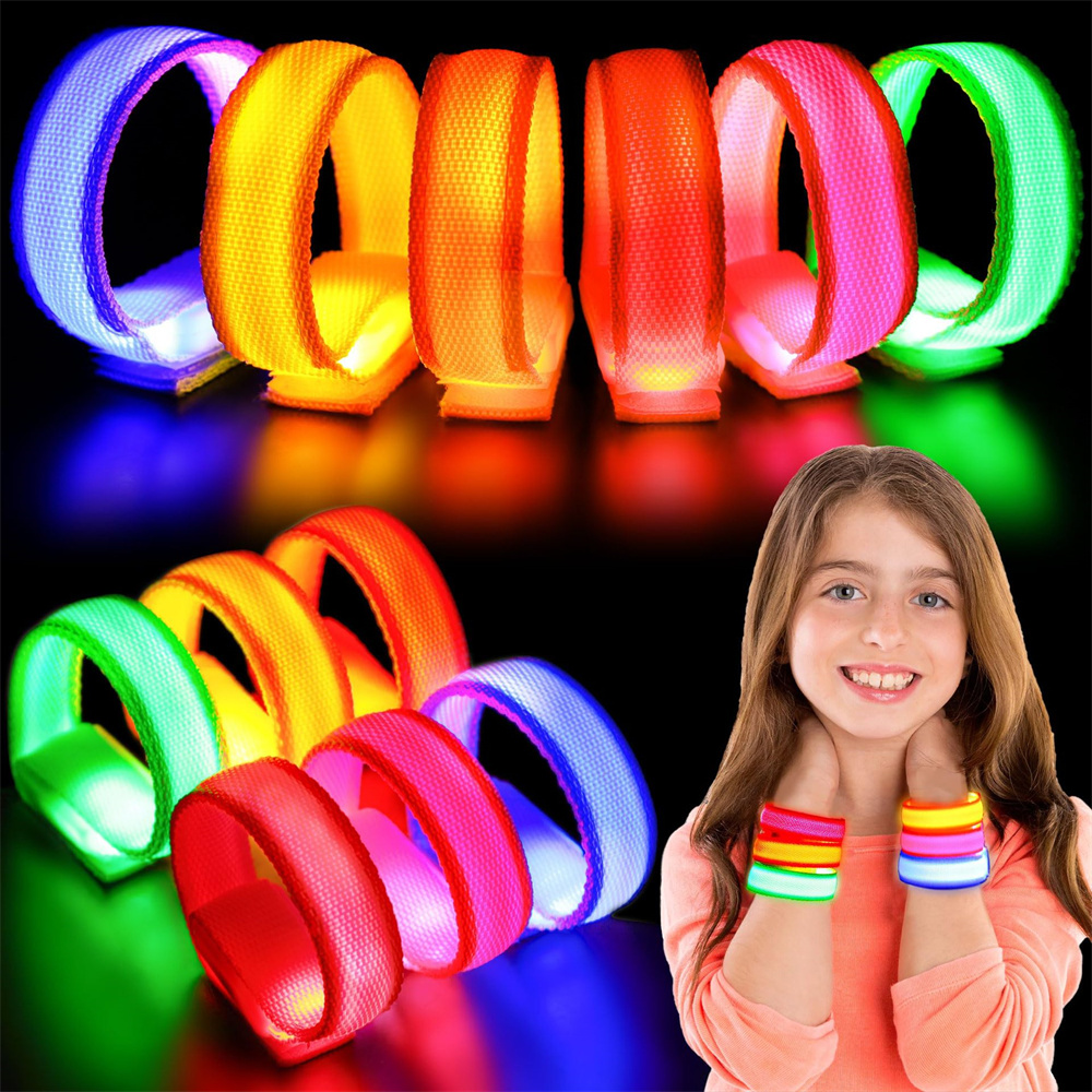 Coordinates Bracelet - Bransoletka odblaskowa LED Nylonowa regulowana opaska