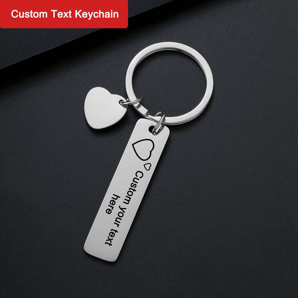 Initial Ring Custom - Breloczek z własnym tekstem, personalizowany brelok