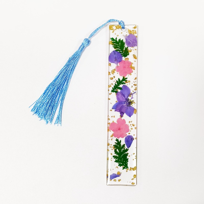 Dried Flower Bookmark - 5 szt. Kreatywne, przezroczyste akrylowe zakładki