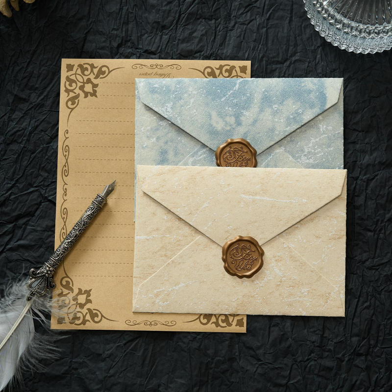 5 szt. Pozłacanych kopert w st – Wax Seal Letter Kit recenzja i cena