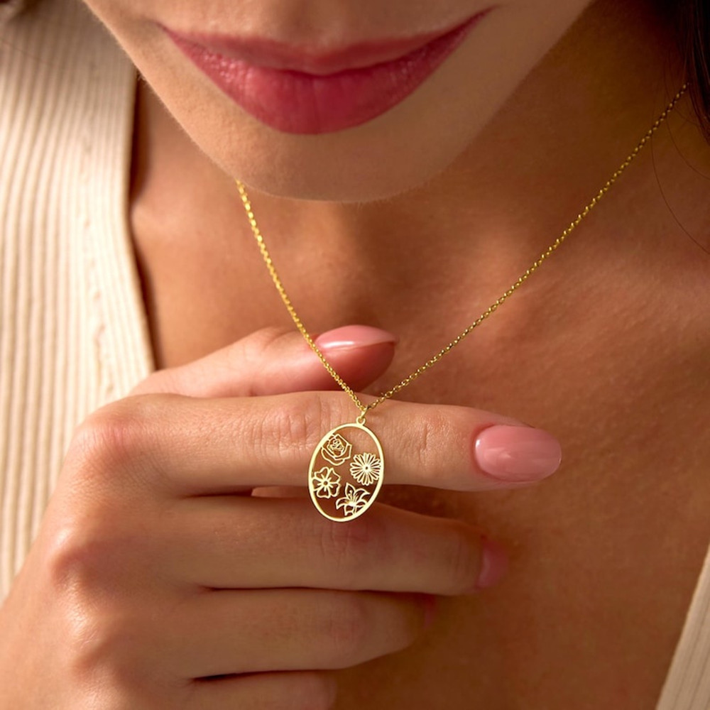 Personalizowany naszyjnik z kw – Birth Flower Necklace recenzja i cena