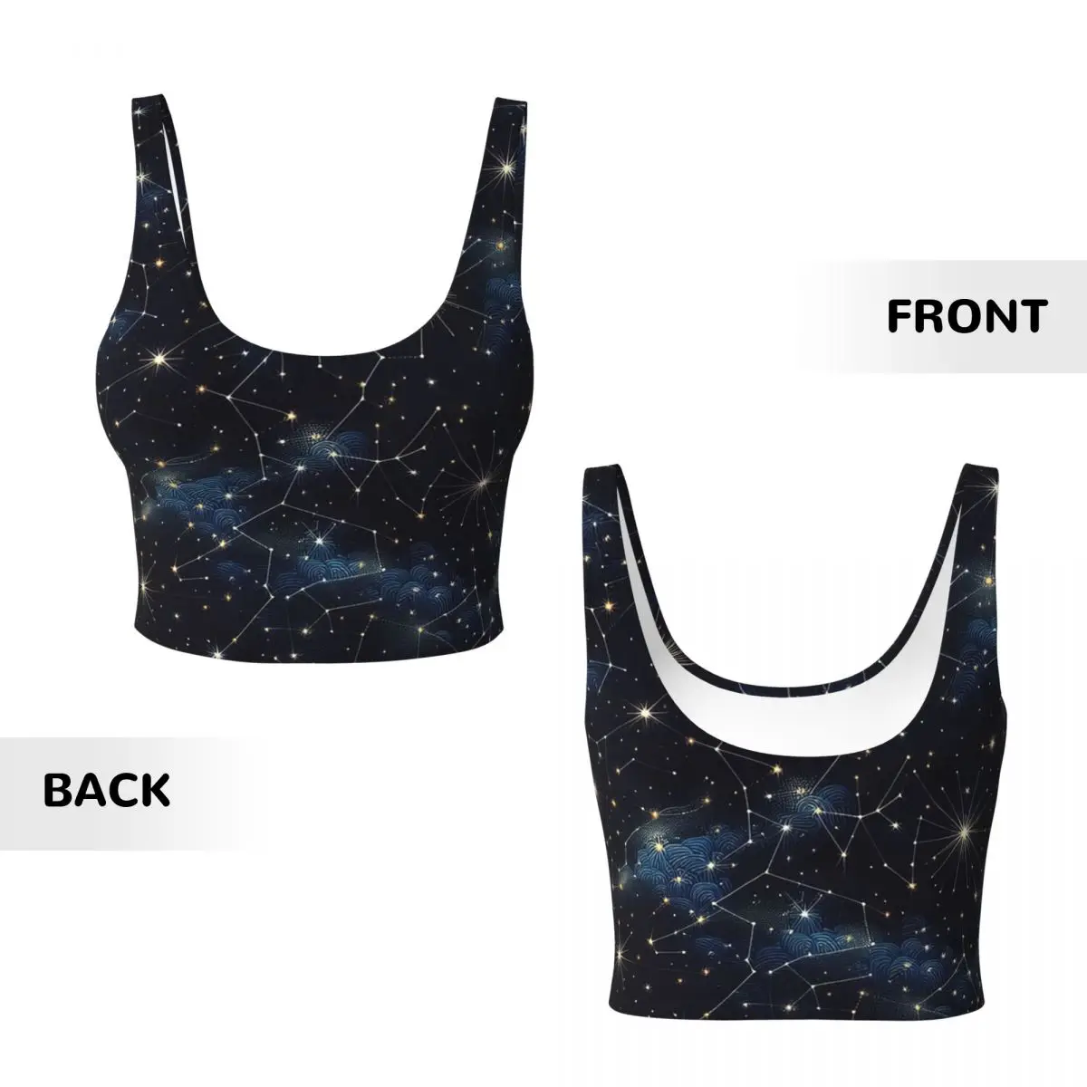Damskie sportowe topy/biustono – Custom Night Sky recenzja i cena
