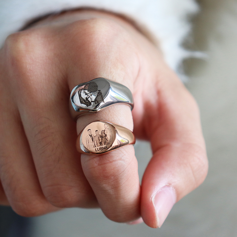 Pierścionki ze stali nierdzewn – Initial Ring Custom recenzja i cena