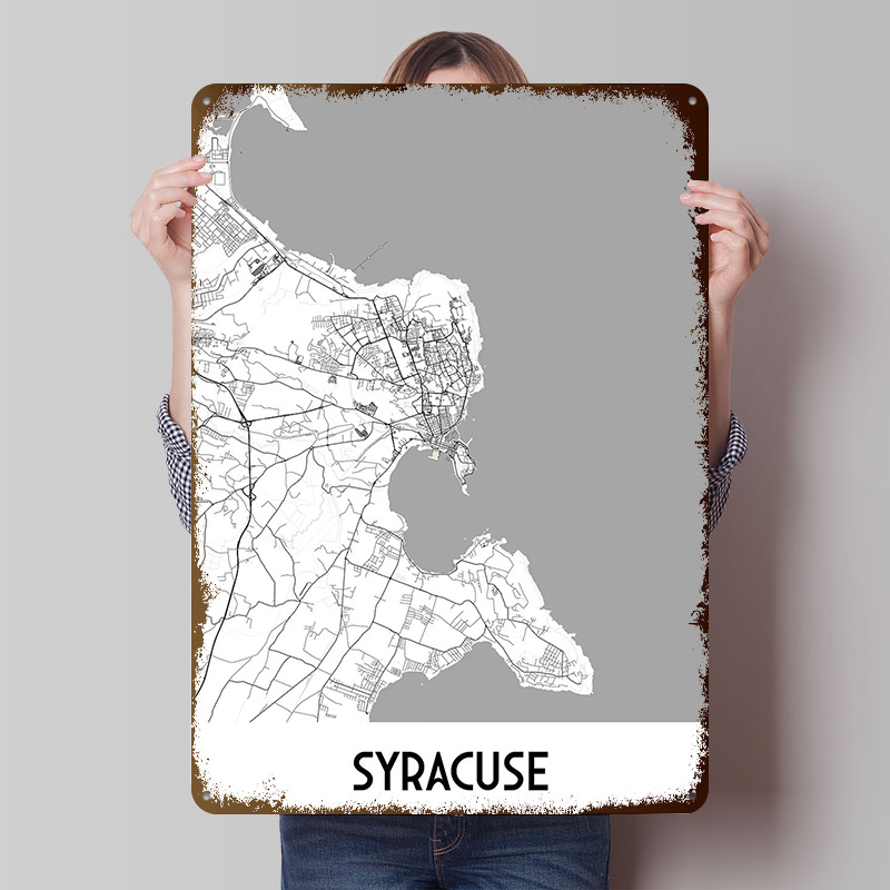 Mapa Syracuse, metalowy plakat – Custom Map Poster recenzja i cena