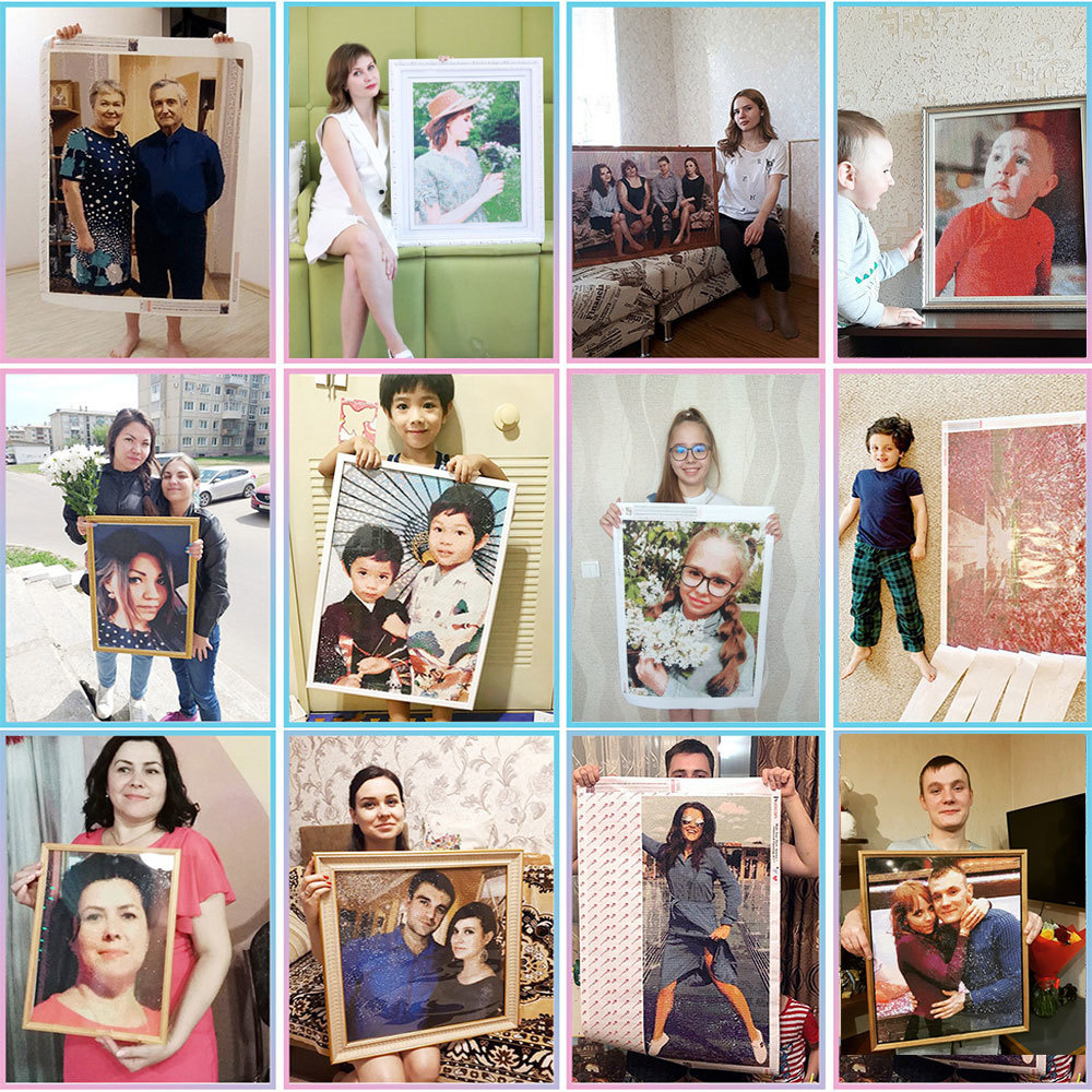 HUACAN Pełne Zestawy Diamentow – Photo Mosaic Print recenzja i cena