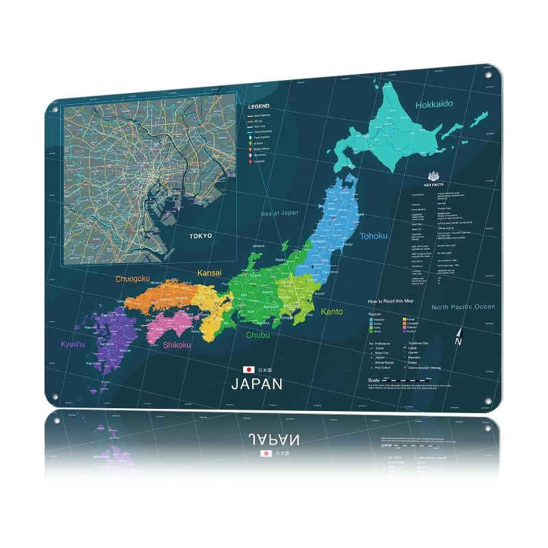 Mapa Japonii i Tokio Plakat Pe – Custom Map Poster recenzja i cena