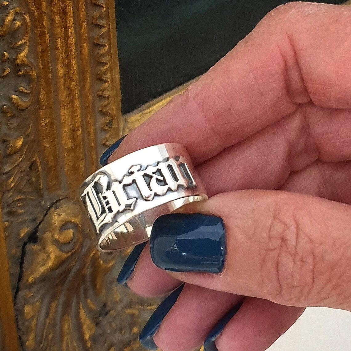 12MM męskie gotyckie pierścion – Initial Ring Custom recenzja i cena