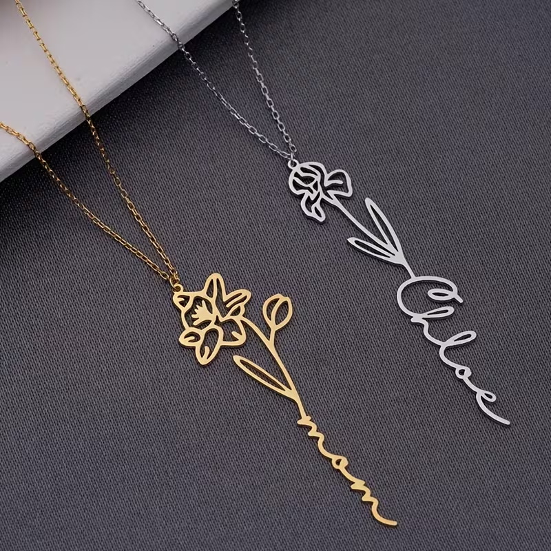 Spersonalizowany naszyjnik z i – Birth Flower Necklace recenzja i cena